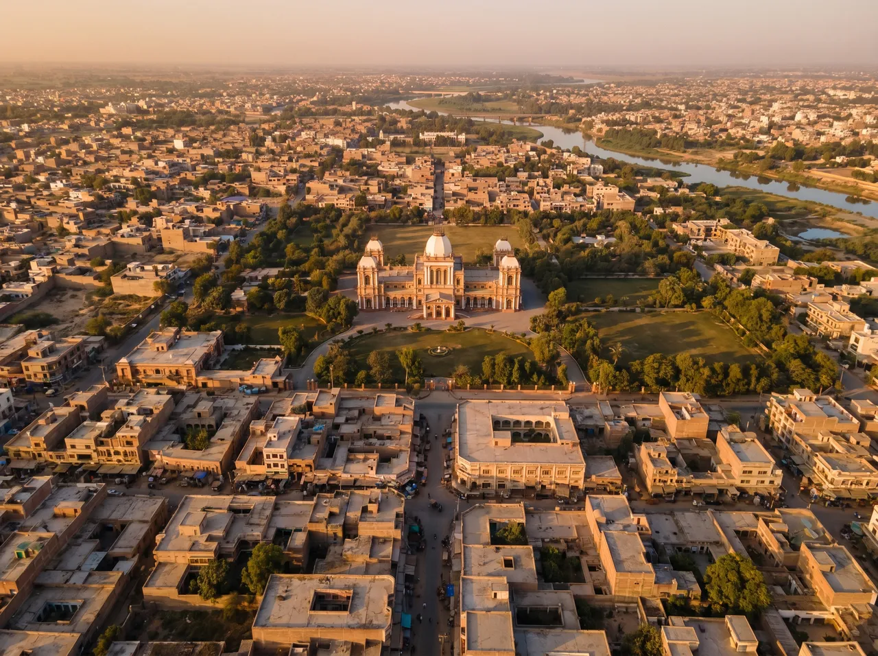 MacBook repair Bahawalpur · aerial view of Bahawalpur and Noor Mahal · insured mail-in service to AppleForce Lahore