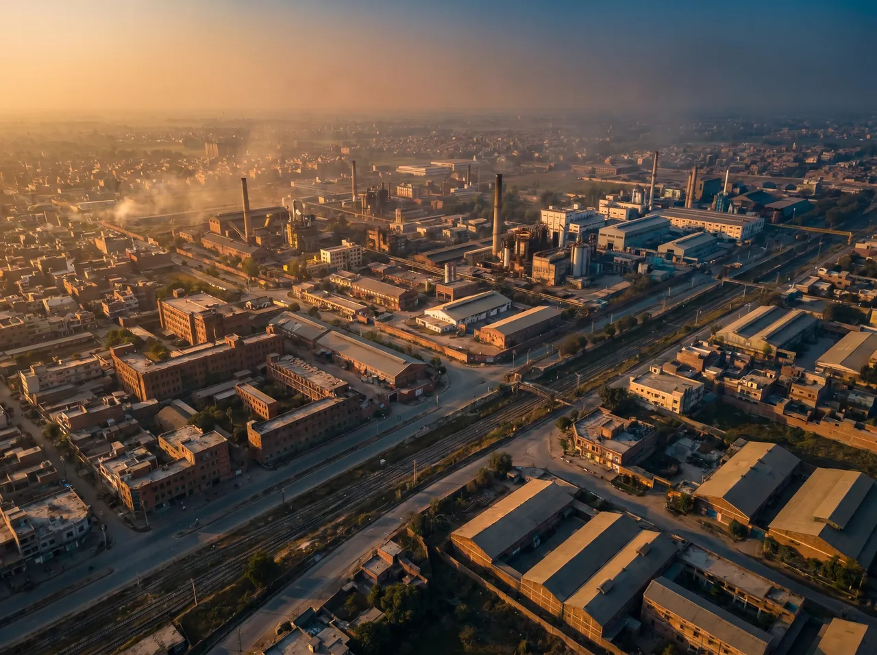 MacBook repair Faisalabad · aerial view of Faisalabad in central Punjab · insured mail-in service to AppleForce Lahore