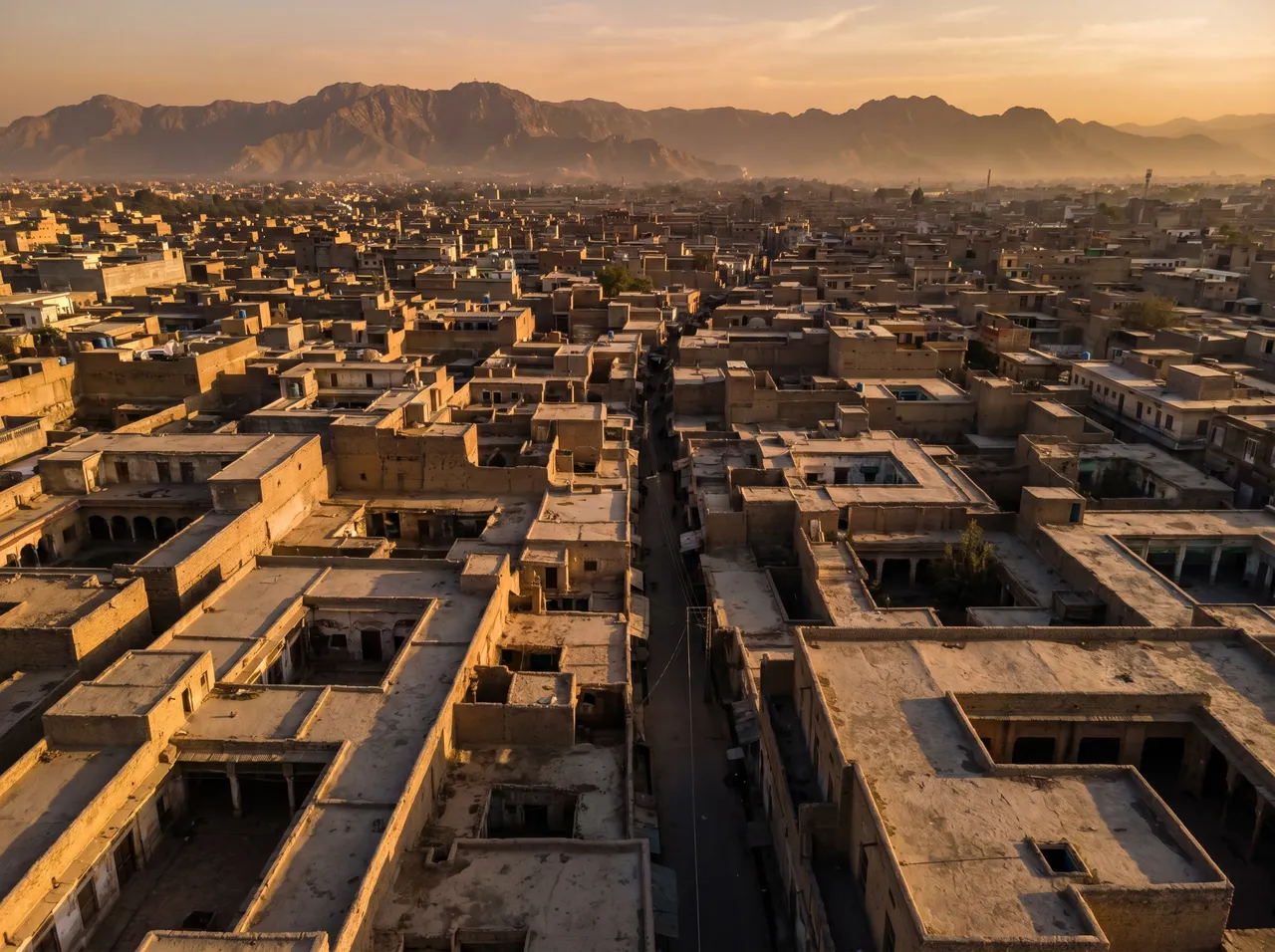 MacBook repair Peshawar · aerial view of Peshawar's historic old city · insured mail-in service to AppleForce Lahore